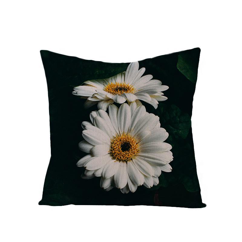 

Modern Simple 3D Flower Polyester Pillow Cover for Home New Chinese Style Pillow Sofa Car Cushion Cover 45 * 45Cm (excluding pillow core)