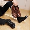 Men'S Handmade Goodyear Craft Full Leather Outsole Washed Retro Casual Versatile Leather Shoes