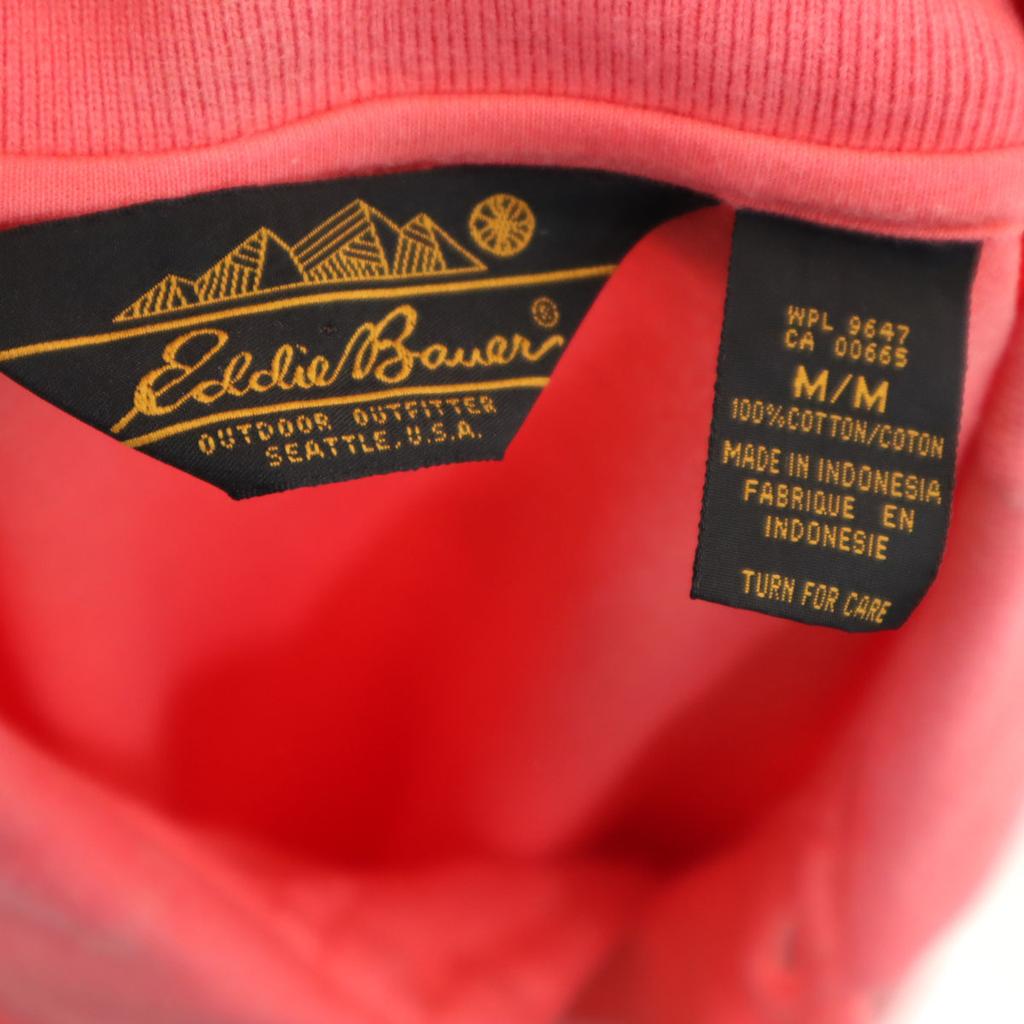 EDDIE BAUER 90s Old Black Tag Short Sleeve Polo Shirt M Pink Men's Used