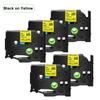 5PCS 231 241 Compatible for Brother Tz TZe-231 Tz-241 Tze-131 631 831 335 Tapes Black On White 12mm Label Tape for P-Touch Maker