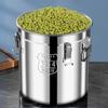 6/12/21/33L Stainless Steel Storage Container with Seal Lid Kitchen Canister with Handles Oil Sugar Milk Storage Bucket for Home Kitchen Bar Restauran