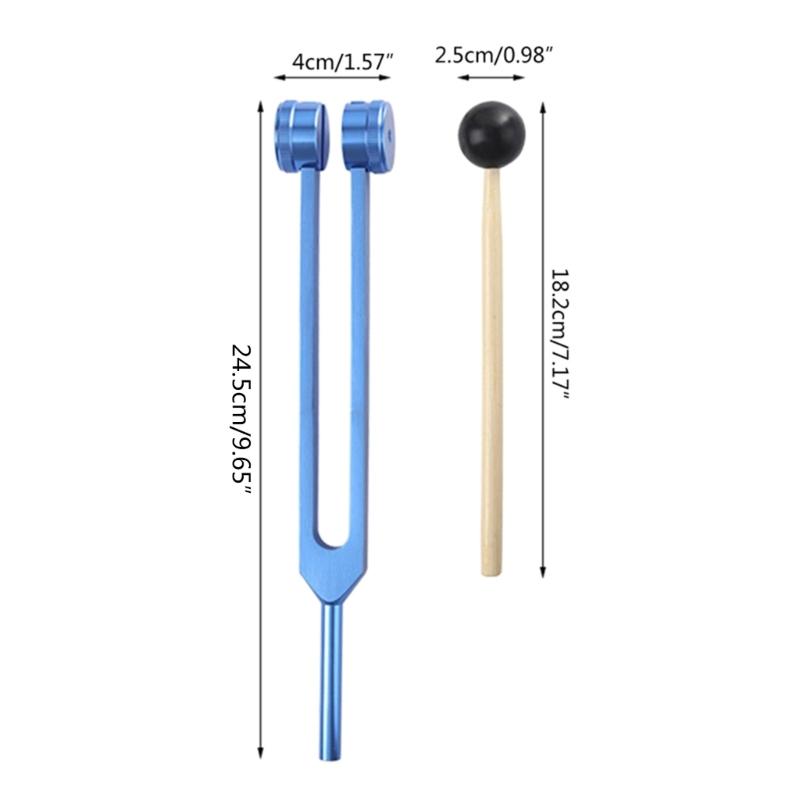 Tuning Fork 64 Hz Tuning Fork Weights Aluminum Clinical Grade Nerve/Sensory with Wood Hammer A Repair Tool Ear Cleaning
