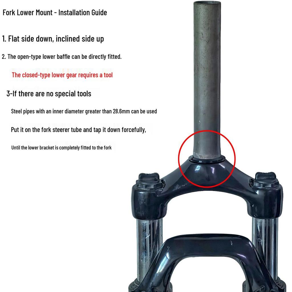 28.6mm Mountain Bike Fork Headset Lower Race with Straight Tube