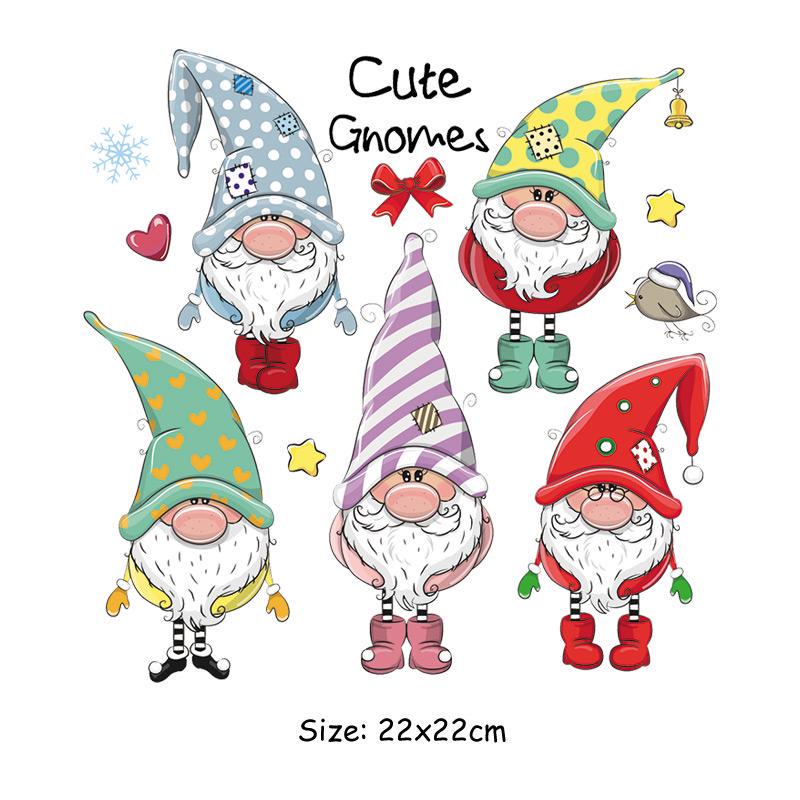 Clothing Badges Patches Cute Gnomes Iron On Fashion Diy Stickers Iron On Patch Christmas Gift
