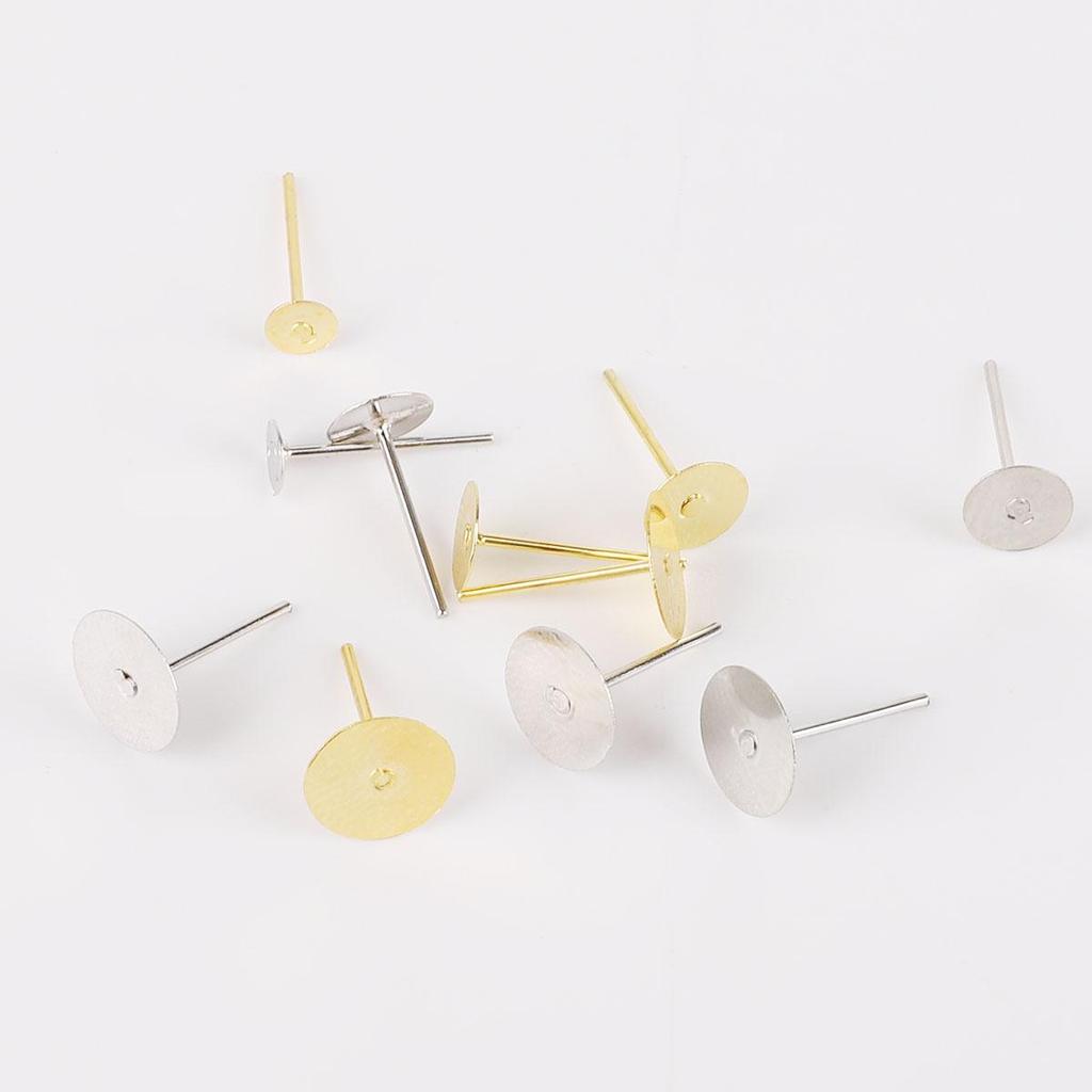 Accesorii pentru cercei de fier pentru 100 de bucăți pentru realizarea de bijuterii, lucrate manual, fără dopuri de urechi incluse