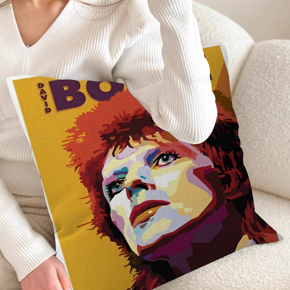 Singer D-David_B-Bowie Personalized Pillow Dust Cover Bedroom Kids Party Decoration Pillowcase Birthday Children Gift