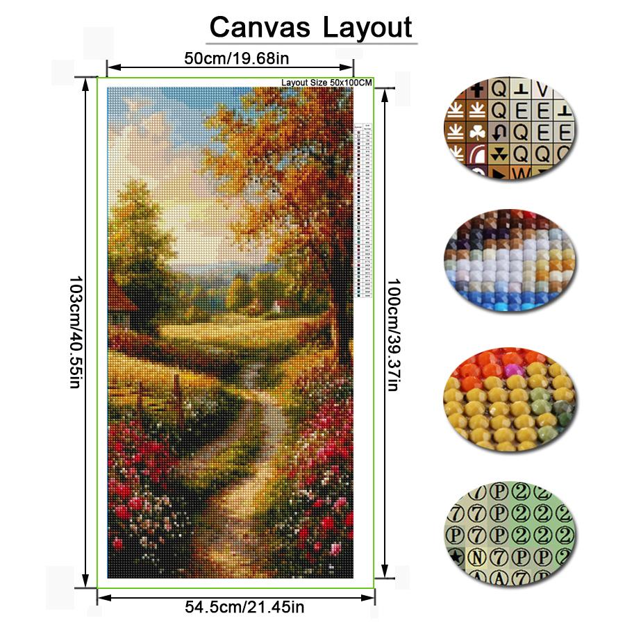 Rural Landscape House Large Size Diamond Painting New Collection Scenery Diy Full Drill Rhinestone Embroidery Mosaic Cross Stitch Kits