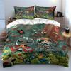 Peaceful Meadow with Flowers and Sunlight Print Bedding Set 1 Duvet Cover 2 Pillowcases for Adult and Children Luxury Gift