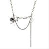 Thai Silver Texture Tassel Heart 925 Sterling Silver Jewelry Retro Love Angel Clavicle Chain Exquisite Necklaces TYB351