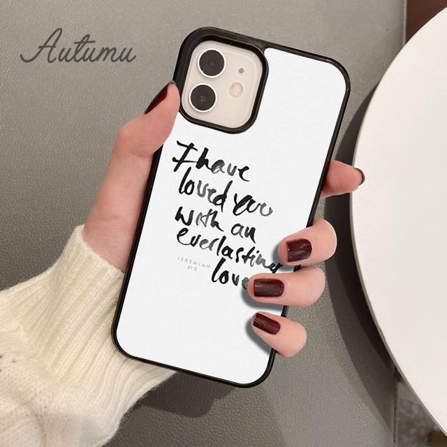 Christ Jesus Bible Verse Cross Phone Case for iPhone 17 Air 15 16 11 12 13 14 Pro Max Plus coque Fundas Shell