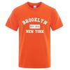 Brooklyn Est. 1631 New York Letter Print T-Shirt Man Casual Loose T-Shirts Summer Cotton Tops Fashion Breathable Tee Clothing