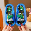 Kids Dinosaur Slides Sandals 7.5 Boys Girls Toddlers Cloud Shower Slippers Cute Cartoon Open Toe Cushioned Outside Slippers Blue
