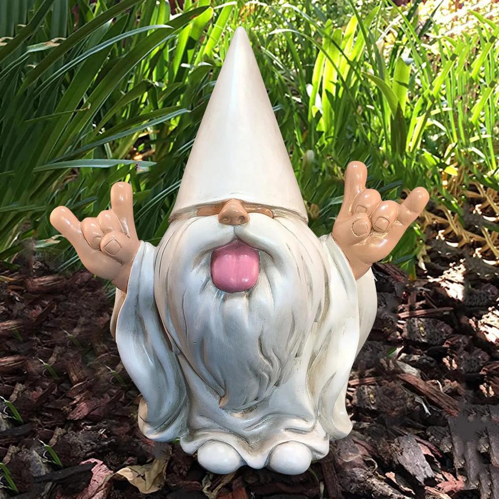 Gnomes Dwarf Garden Statue Miniatures Courtyard Resin Gnomes Landscape Desktop Ornament Decoration Dropshipping