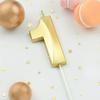 1pc-Birthday Candle Golden Number 0-9 Smoke Free Birthday Cake Insert Party Candle Decoration Anniversary Cake