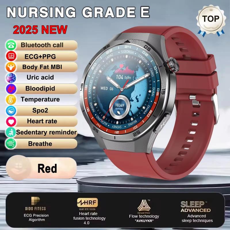 2025 Ny EKG+PPG Tre Høye Smartklokke Lipider Urinsyre Blodtrykk Smartklokke Menn NFC Sport HD Anrop Helseklokke for iOS Android