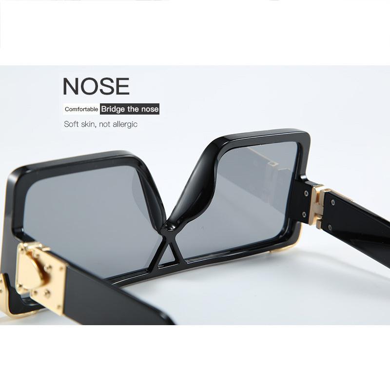 Fashion Oversized Square Sunglasses Men Lens Outdoor Tourism Sunscreen Sunshade Glasses Goggles non-polarized