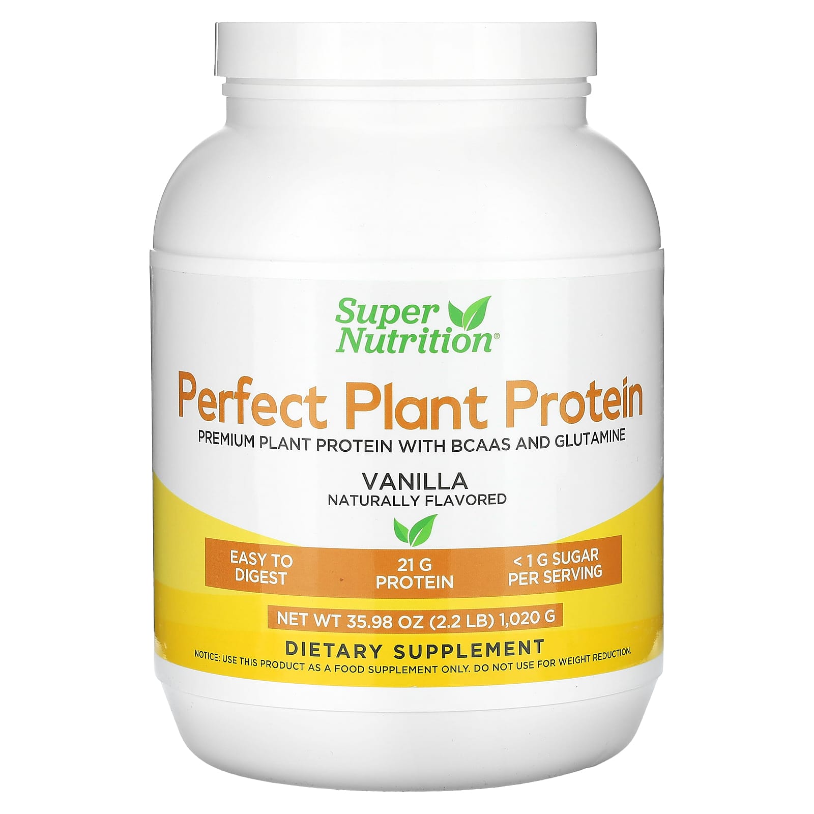 

Perfect Plant Protein, Ізолят горохового протеїну, BCAA, Насіння журавлини, Насіння чіа, Насіння сача інчі, Ванільний смак, 1,020 г (2.2 фунти)