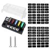 12V Fuse Box Kit With LED Indicator - 4-Way Blade Fuses ATO Compatible Cover For Cars Boats RVs Trucks. Fuses4