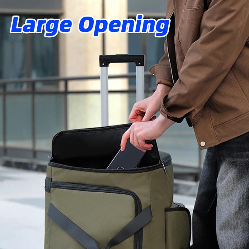 Large-capacity Detachable Trolley Case, Packing Equipment, Folding Luggage Bag, Travel Bag, Lightweight Wheel Bag, Cross-border Large Backpack