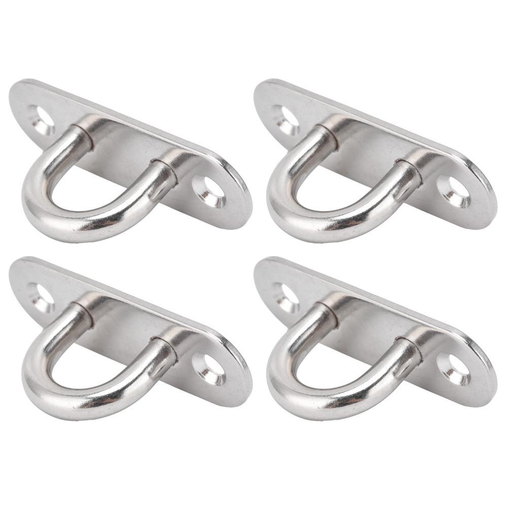 4pcs Heavy Duty Ceiling Mount Eye Plate Enclosed Hook Stainless Steel Eyelet For Hammock