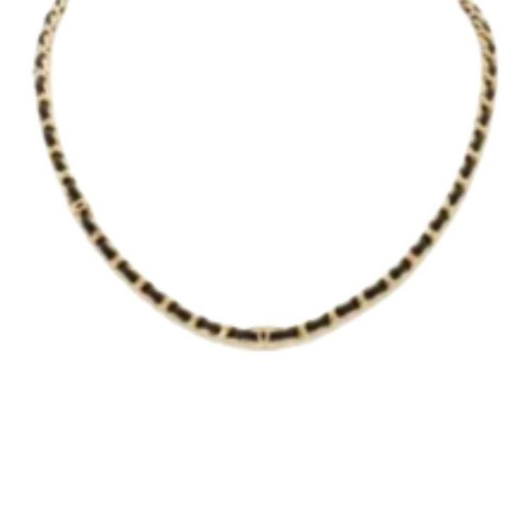 

Chanel 26P Spring Summer Preview Collection Unique Classic Design Necklace Women necklace Black Gold AB-26P-ABH129 Box+Padding Board