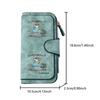 Cute cycling kitten long zipper wallet large capacity card holder unisex clutch bag stylish zippered coin purse suitable for daily use perfect gift