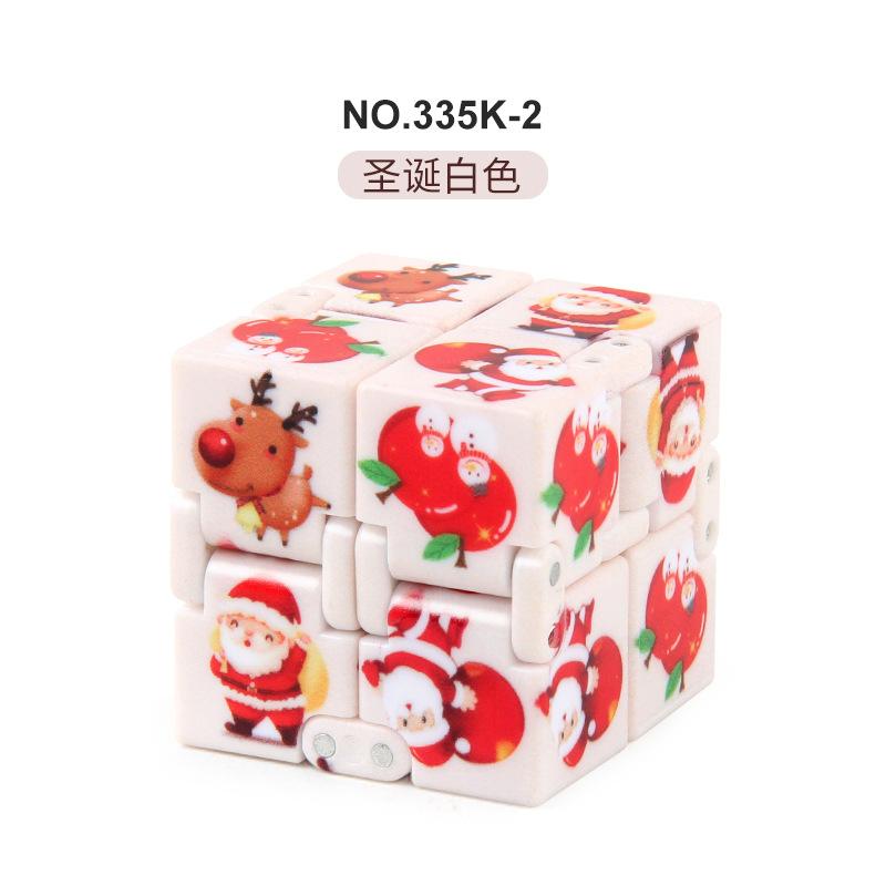 New Strange Decompression Infinite Rubik'S Cube Christmas Halloween Rubik'S Cube Toy, Pocket Flip 10 Finger Rubik'S Cube