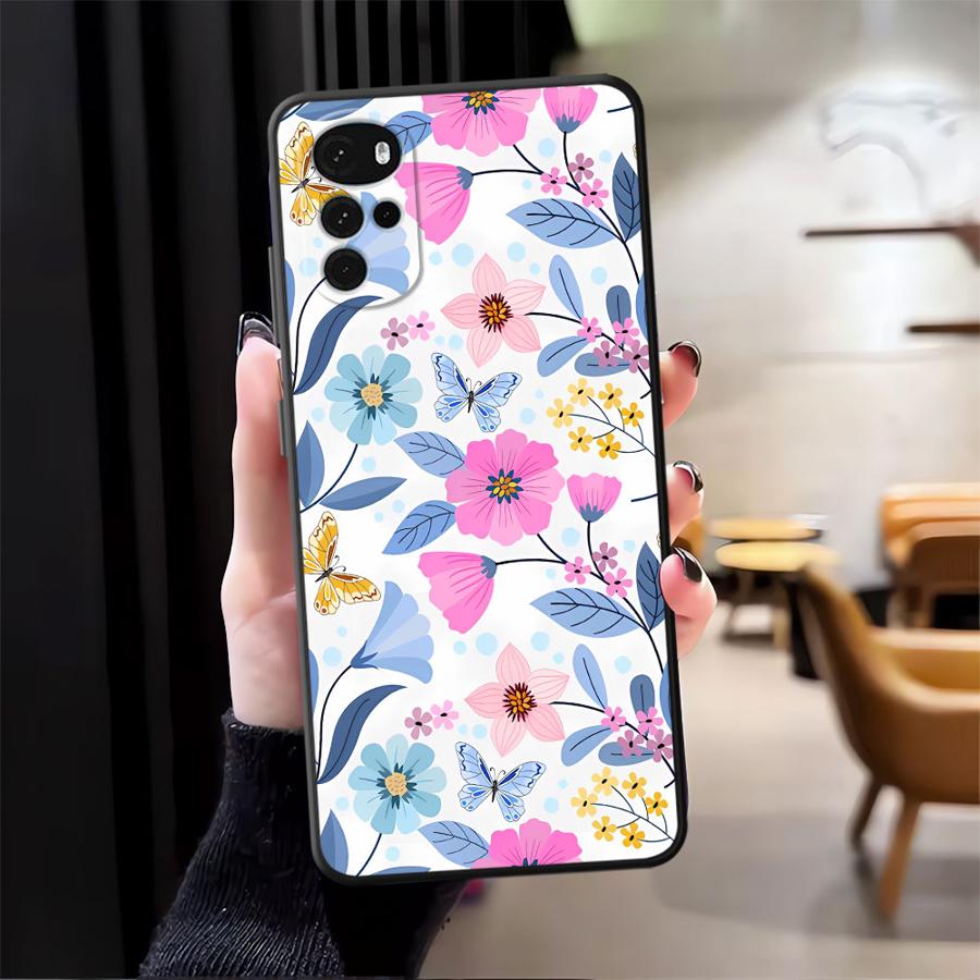 

Phone Cover Case for Motorola Moto G60s Edge 20 Pro 30 Lite G53 G30 G71 G51 G73 G32 G22 Edge40 G52 G50 Fashion Beautiful Flower Motorola Moto G22