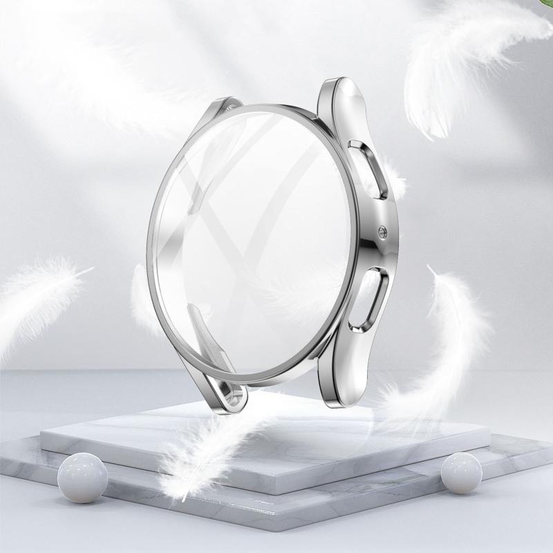 Full Coverage Tempered Glass Hard PC for Case Shockproof Watch Bumper for Shell for Watch 5 40mm for Smart Watch