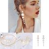 Trendy Long Pearl Earrings With Gradient Design Fashionable And Elegant Jewelry