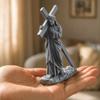 Mini Jesus Statue Cross Decoration 3D Printing Christian Figurine  Tabletop Decoration