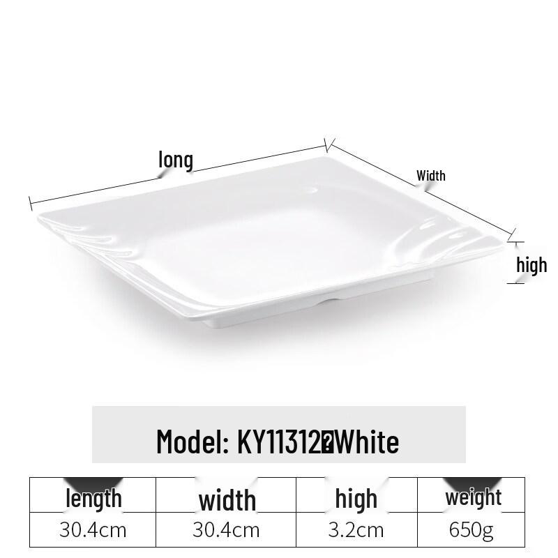 A5 Melamine Irregular Restaurant Dinner Plate
