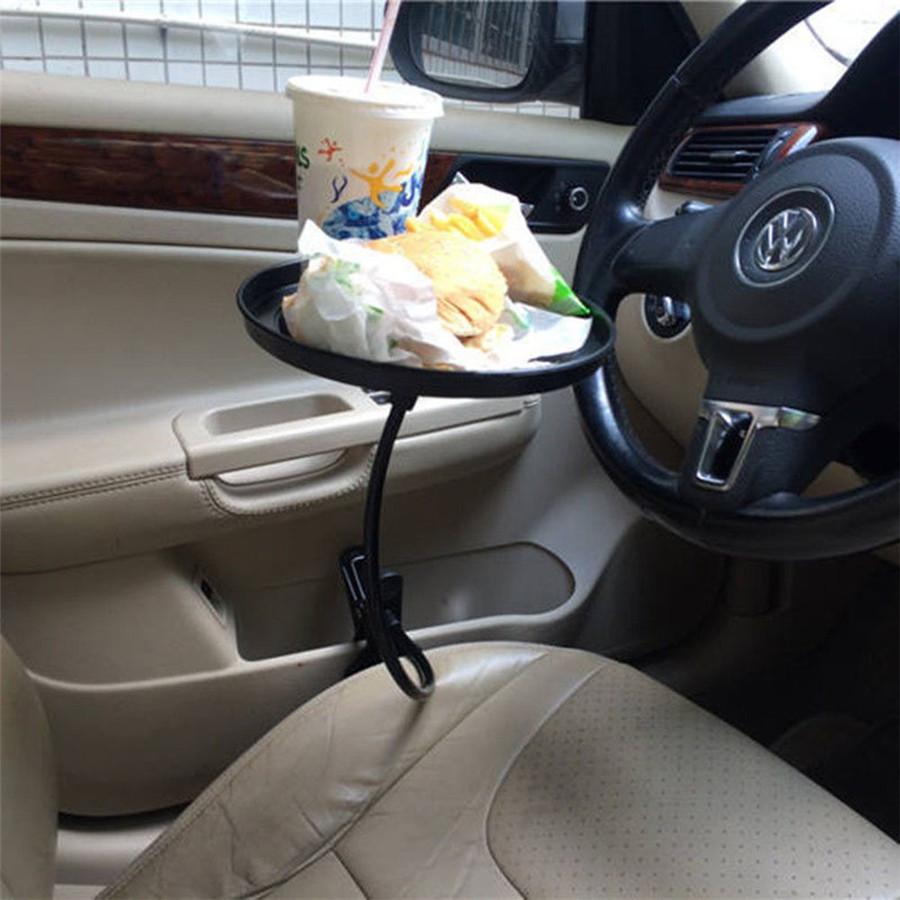 360° Swivel ABS Car Travel Tray Food Drink Cup Coffee Table Stand Mount Holder