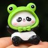 6 ks Mini Panda Figurky Ozdoby Panda na Palubní Desku Auta Miniaturní Zvířecí Ozdoby pro DIY Řemesla Mikro-Krajiny Pohádková Zahrada