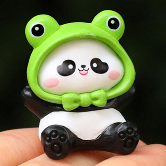 6 ks Mini Panda Figurky Ozdoby Panda na Palubní Desku Auta Miniaturní Zvířecí Ozdoby pro DIY Řemesla Mikro-Krajiny Pohádková Zahrada