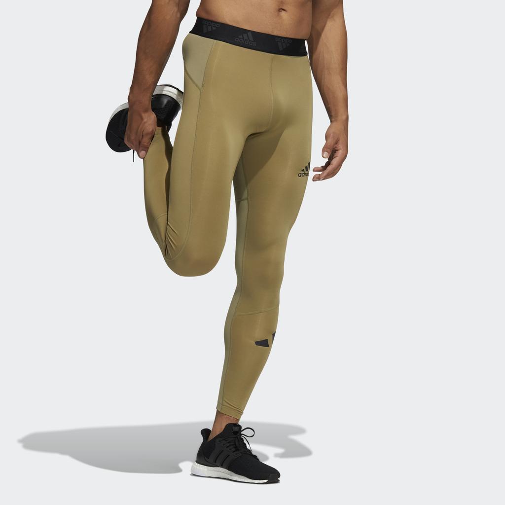 adidas Three-Stripe Light Logo Print Fitness Pants Men Bottoms Olive H08760