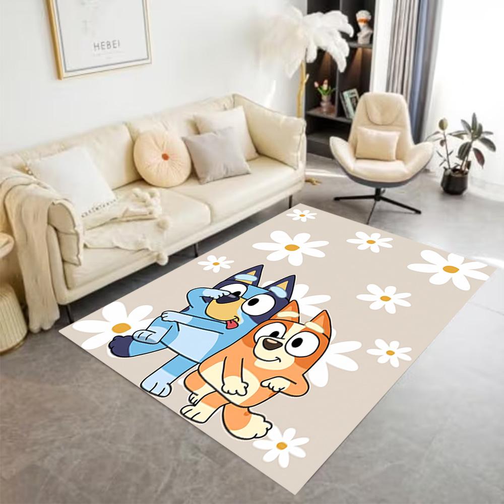 Bluey Bingo Adventure Carpet Perfect for Decorate room Entryway Dining Room Kitchen Antislip Carpet Decorate Offices Perfect Gift for Women/Men