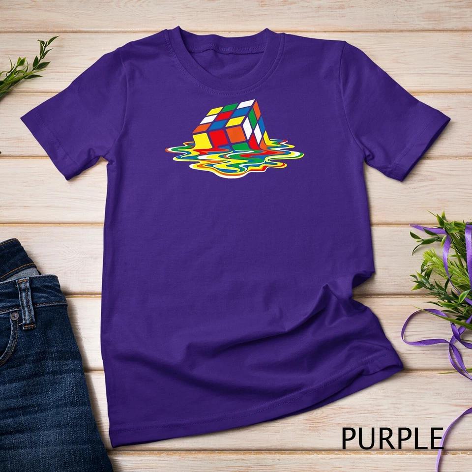 Melting Cube Funny Retro Gaming Rubik Rubix Rubics Cube T-Shirt Unisex T-shirt 8 4XL