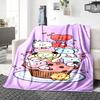 1Pc Cute Cupcake Friends Blanket For Couch Bed Plush Cozy Fuzzy Blanket Super Soft Warm Blankets For Fall And Winter 091815