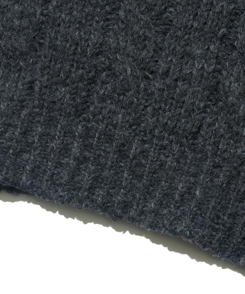 OTHERFITS Alpaca Henley Neck Knit (Charcoal)