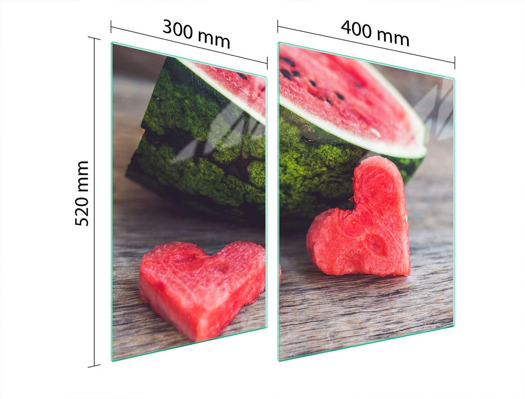 GLAS-KOCHFELD-SCHUTZPLATTE 70x52 WASSERMELONE