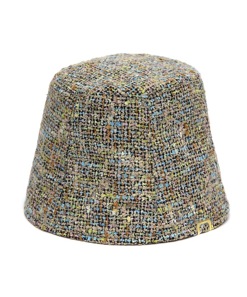 Eondeokeonteulolseutyudio Tweed Summer Bucket Hat Stand Bucket / Ss Tweed / Multi Pop