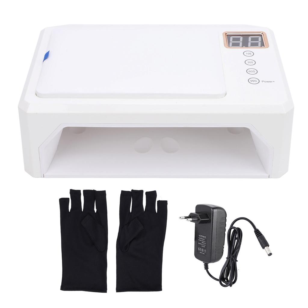 288W Nail Lamp with Hand Pillow 4 Timer UV Gel Nail Light Professional Nail Dryer with Arm Rest for