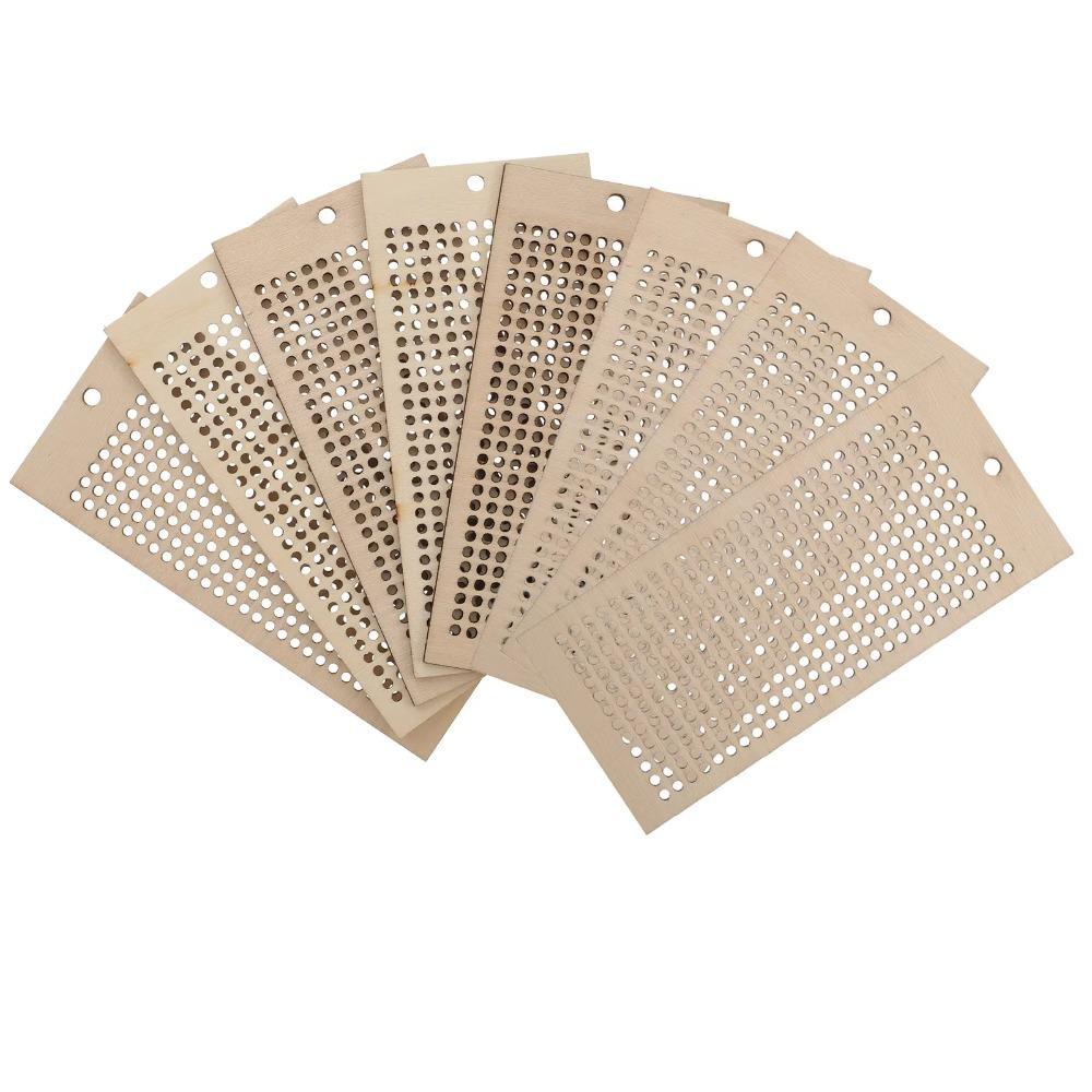 8Pcs/Set Hollow Out Cross Stitch Kit Art Embroidery Kit Children Craft Wooden Bookmarks  Teens