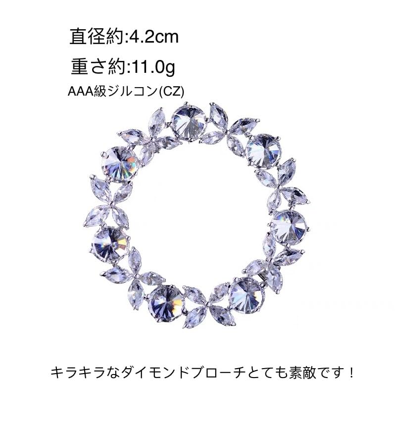 Zircon Clover Cubic Zirconia Diamond Flower Stylish Chest Decoration for School Entrance Ceremonial Gifts for Mothers Four-leaf Brooch, Corsage,