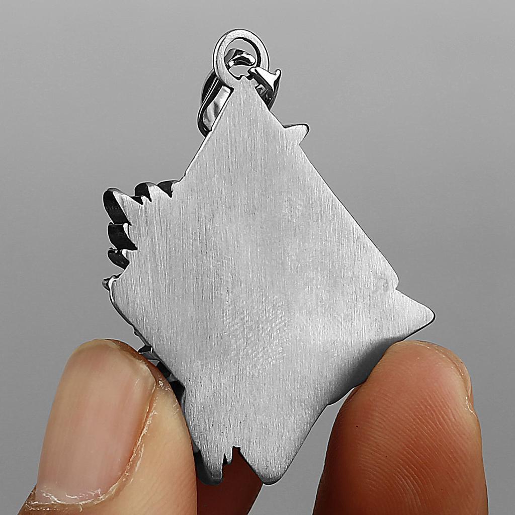 Viking Wolf Head Geri Freki Pendant Stainless Steel Necklace Men's Amulet Jewelry Gift Scandinavian Norse