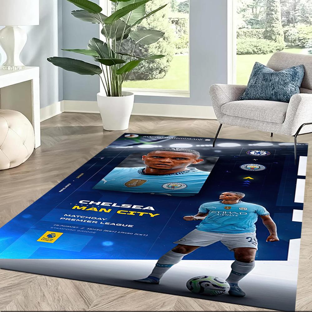 Manchester City Floor Rug Office Rug Perfect For Hallway Foyer Kitchen Game Room Antislip Rug Decorate Offices Birthdaychristmas Gift