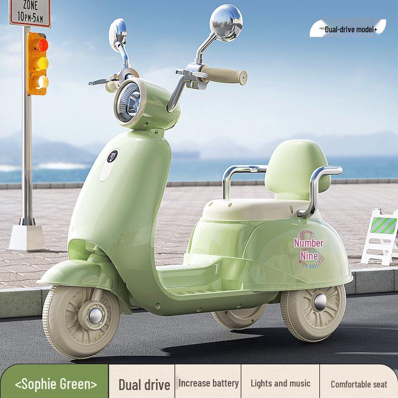 2024 Model Children's Electric Tricycle for Boys and Girls, Ages 3-12, Long Range, Pushable.