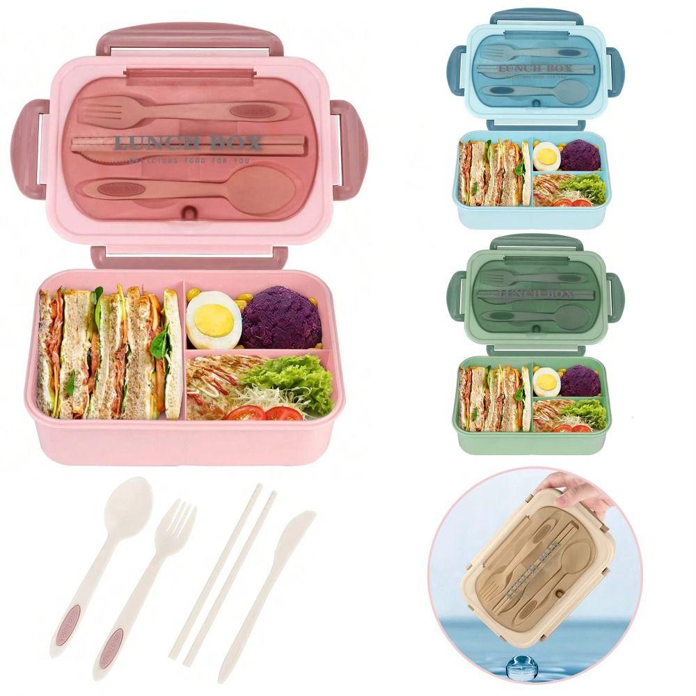 1200ML Bento Box Leakproof Lunch Containers Portable Food Storage Container  Students
