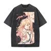 Anime My Dress Up Darling Kitagawa Marin Printed Tee Men Women Short Sleeve Cotton Tshirts Washed Clothing Vintage Streetwear